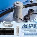 Jadive 2 Pack Pool Pump Replacement Hose Kit Heavy Duty Flexible Filter Hoses 1.5" Diameter 39" Long for Above Ground Pools Skimmers and Sand Filters UV Resistant with 4 Stainless Steel Clamps(Black)