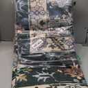 Noahas Blue 8x10 Area Rugs for Living Room, Vintage Machine Washable Rug,Low Pile Print Large Rug with Rubber Backing Non-Slip Carpet for Bedroom,Kitchen,Dining Room,Home Office,Home Decor Black