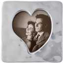 Mariposa Small Square Open Heart Frame | Silver | Brillante | Frames | Decorative Photo Frames | Recycled SANDCAST Aluminum | Handmade in Mexico