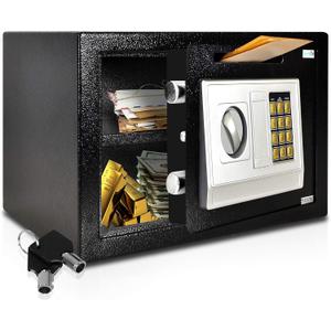 SereneLife Drop Box Safe Front Load Cash Vault Drop lock and Safe For Jewlery Cash documents with Mechanical Override, Includes Keys 13.8 x 9.8 x 9.8 inches (SLSFE342) (13.8" x 9.8")