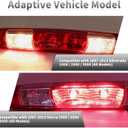 High Mount Stop Third Brake Light Cargo Lamp 25890530 Compatible with 2007-2013 Silverado Sierra 1500 2500HD 3500HD (Red 3 Pin)