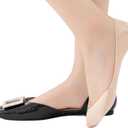 Jarseen 4 Pairs No Show Liner Socks Women's Low Cut Cotton Nylon Boat Invisible Hidden Socks Non-Slip for Flats