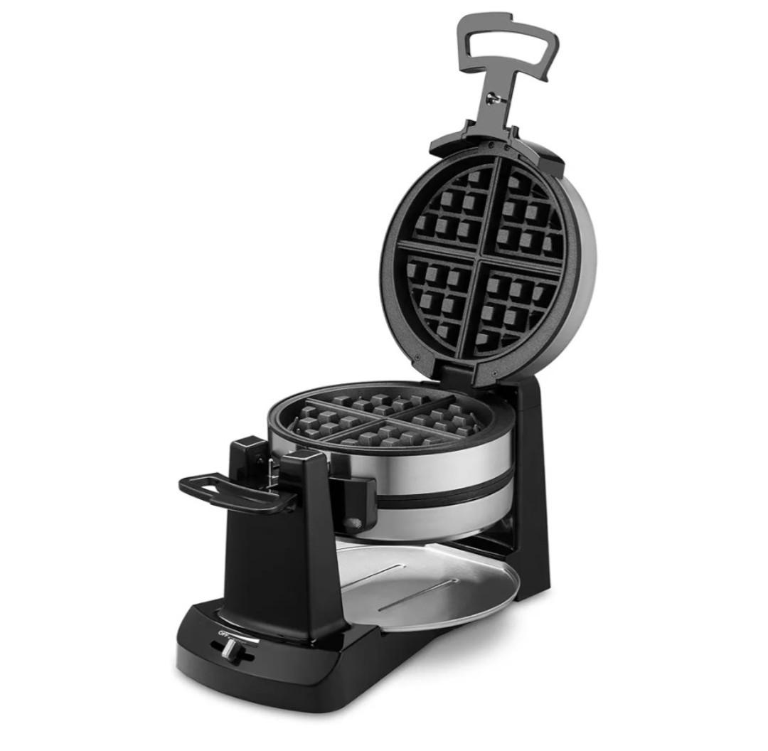 Cuisinart Double Flip Belgian Waffle Maker, WAF-F40NAS, Stainless Steel, Grey and Black