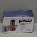 GANIZA Food Processors, Electric Food Chopper with Meat Grinder & Vegetable Chopper - 2 Bowls (8 Cup+8 Cup) with Powerful 450W Copper Motor - Includes 2 Sets of Bi-Level Blades for Fruits/Meat/Nuts (Black)