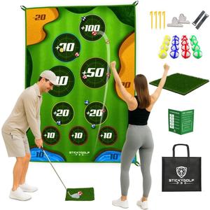 Golf Game for Adults Outdoor Indoor - Backyard Chipping Set with Sticky Balls - Family Entertainment Multi-Player Action - Friend and Party Activity - Gift for Golfers