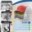 Acrylic Hat Rack for Baseball Cap, Clear Hat Organizer Sturdy Wall Mounted or Desktop Display Hat Storage, Wall Hat Organizer Fit 10 Caps, Hat Holder for Ball Caps & Accessories, for Men Women-1 Pack