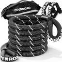 OPENROAD Kinetic Recovery Tow Rope, 4800 LBS (1in x 30ft with Soft Shackle) Extreme Duty 35% Elasticity Energy Offroad Snatch Strap, Vehicle Recovery Kit for Jeep Car Truck ATV UTV SUV