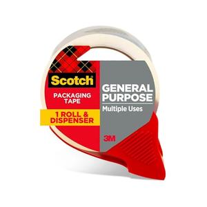 Scotch Packing Tape with Dispenser, 1.88" x 84.2 yds., Clear (3350-77-RD36GC) 2 Pack