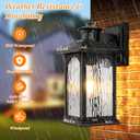 2 Packs Motion Sensor Outdoor Sconce - Advanced Dusk to Dawn Outdoor Lighting, Retro Motion Sensor Porch Light Fixtures, Black Waterproof Exterior Lantern Wall Mount for Garage, Outside, Anti-Rust