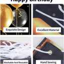 Happy 20th Birthday Backdrop Banner - 20 Birthday Party Decorations Supplies for Men - Black Gold 3.9 x 5.9ft