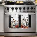 Artoid Mode Ghost Pumpkins Bats Floral Halloween Kitchen Towels Dish Towels, 18x26 Inch Quick Dry Microfiber Hand Towels for Kitchen Drying Set of 2 (Beige)