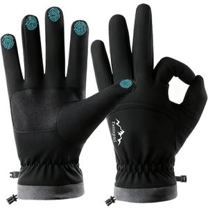 Winter Waterproof Ski Gloves Men Women, Warm Windproof Snow Gloves with Touch Screen Fingers Fleece Lined,Glove for Driving Cycling Running Snowboarding