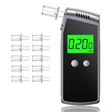 Breathalyzer, 2026 Upgraded Alcohol Tester with USB Rechargeable, Portable Breathalyzer with LCD Digital Display and 10 Mouthpieces