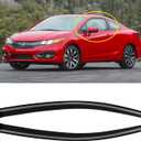 Window Rain Guards for 2012-2015 Honda Civic Coupe (2-Doors), Window Visor Guard Vent Wind Shade Deflector Rain Shield Protector Sun Visor for 12-15 Civic 2013 2014,Tape-on/Outside-Mount, 4PCS