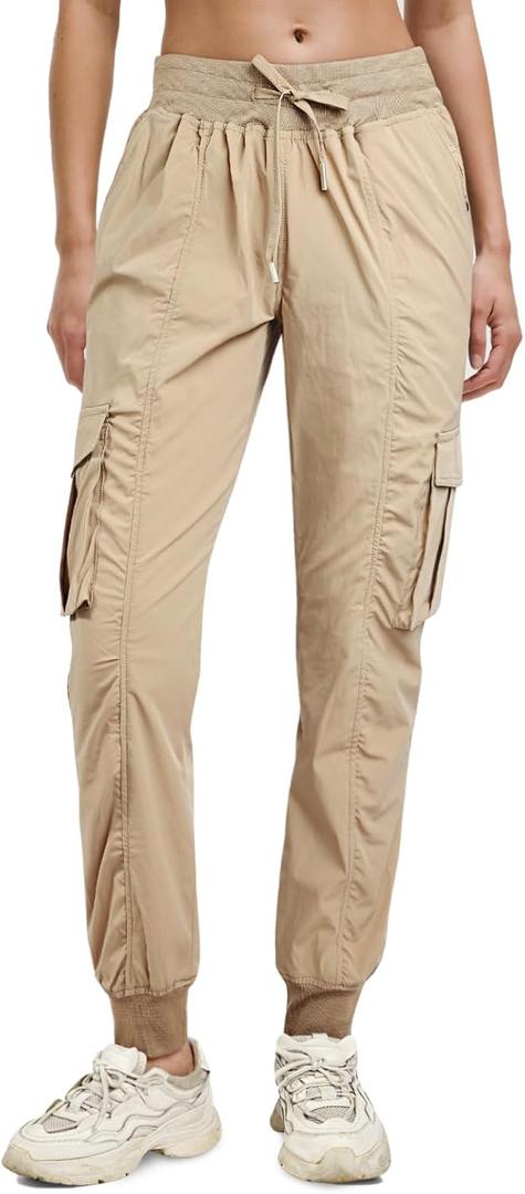 smawell Women's Hiking Cargo Pants Quick Dry Water Resistant Joggers with Pockets (M)