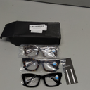 REAVEE 3 Pack Bifocal Reading Glasses for Women, Blue Light Blocking Stylish Thick Frame Readers Spring Hinges (Black/Leopard/Grey Leopard)