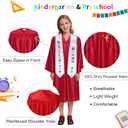 Newrara Kindergarten Graduation Cap and Gown Stole Package for Kids (24, Red)