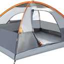Amazon Basics Camping Tent, 3-Season Dome Design with Rainfly, 4 Person