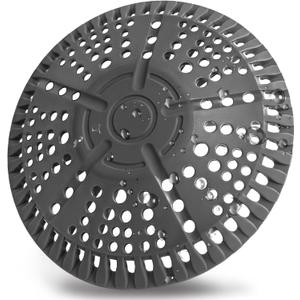 Shower Drain Hair Catcher, 5.5in Shower Hair Catcher Large Premium Silicone Drain Protector Strainer, Shower Drain Cover for Shower Room, Floor Drain, Bathroom Sink, Dark Grey