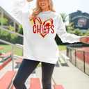 MAPICK Womens Oversized Christian Sweatshirts Fleece Crewneck Sweaters Embroidered GOD IS GOOD Casual Pullover Tops (White, XL)