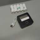 cudinham Print Pods Mini Printer, Sticker Printer with 10 Rolls Thermal Printing Paper, Inkless Pocket Printpod for Phone, Impresora Porttil for Notes, DIY, Compatible with iOS & Android (Black)