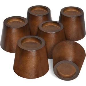 Sopicoz Wooden Furniture Risers 2 Inch Tapered Bed Risers Set of 6, Heavy Duty Wood Bed Lifts Risers for Table, Sofa, Couch, Desk, Dresser