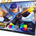 Portable Monitor 18.5 Inch 120Hz FHD 1080P HDMI USB-C, 99% sRGB, HDR Gaming Monitors Built-in Speakers Kickstand and VESA Travel Second Screen for Laptop Mac PC Xbox PS4/5 Switch