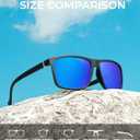 KALIYADI Polarized Sunglasses for Men and Women, Mens Sun Glasses with UV Protection for Driving Fishing Golf (3 Packs) ((3 Pack) Black/Dark Blue/Red)