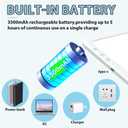 HIUKCOLED Wireless Battery Powered A3 Light Pad, 3 Colors Stepless Dimmable and 6 Levels Brightness Light Board, Rechargeable LED Light Tracing Box for Diamond Painting,Cricut Weeding Vinyl Tools