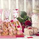 Hying 150 PCS Happy Valentine's Day Cellophane Bags with Twist Ties for Gifts, Red Pink Candy Bag Heart Cello Treat Bages Valentines Treat Bags for Cookie Candy Goodies Wrapping Supplies