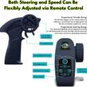 Threeking 1:14 Waterproof Monster Truck Toys RC Cars Speed-Adjustable Amphibious Remote Control Car Trucks with Lights 4WD All Terrain Off-Road Pickup Toy Gifts Presents (Blue)