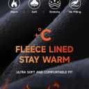 NexiEpoch Fleece Lined Leggings Women - High Waisted Winter Yoga Pants Tummy Control Soft Thermal Warm for Hiking Workout (Black)