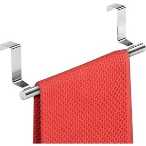 Over-Cabinet Door Towel Rack, 14-inch Extra-Wide Stainless Steel Bar for Kitchen & Bathroom Cabinets (NOT for Room Doors), Fits Cabinet/Wardrobe Doors up to 0.8", Sliver