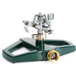 STYDDI Heavy Duty Impact Pulsating Sprinkler for Yard, All Metal Adjustable Rotating Circular Impulse Lawn Sprinkler for Medium to Large Areas, Lawn and Garden, Coverage up to 5,800 Sq. Ft