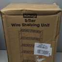 Storage Shelves - 5 Tier Shelf Organizer, Heavy Duty Garage Shelving Unit with Leveling Feet, Stable Metal Shelves Organizer for Pantry, Kitchen and Closet, 33.0" W x 12.6" D x 72.0" H, Black