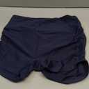 Women's 3" Swim Shorts High Waist Bathing Suit Bottoms Ruched Side Board Shorts, Medium