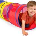 Toddler Play Tunnel  Sensory Crawl Tunnel Tent for Kids, Pop Up Indoor Outdoor Toy Tunnel for Toddlers, Rainbow Play Tent for Boys & Girls (Foldable 6 ft Tunnel)