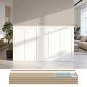 Art3d Premade Board and Batten Paintable Wainscoting Kit, MDF Accent Wall Panel for Kitchen Bedroom Living Room Home Decor Covers 94.5 x 54 in. Molding Trim Slat with Edge Strip