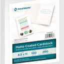 Printworks White Matte Photo Paper, 200 GSM/9.2 mil Cardstock Paper, Perfect for School and Craft Projects, 8.5 x 11, 100 Sheets (00568)