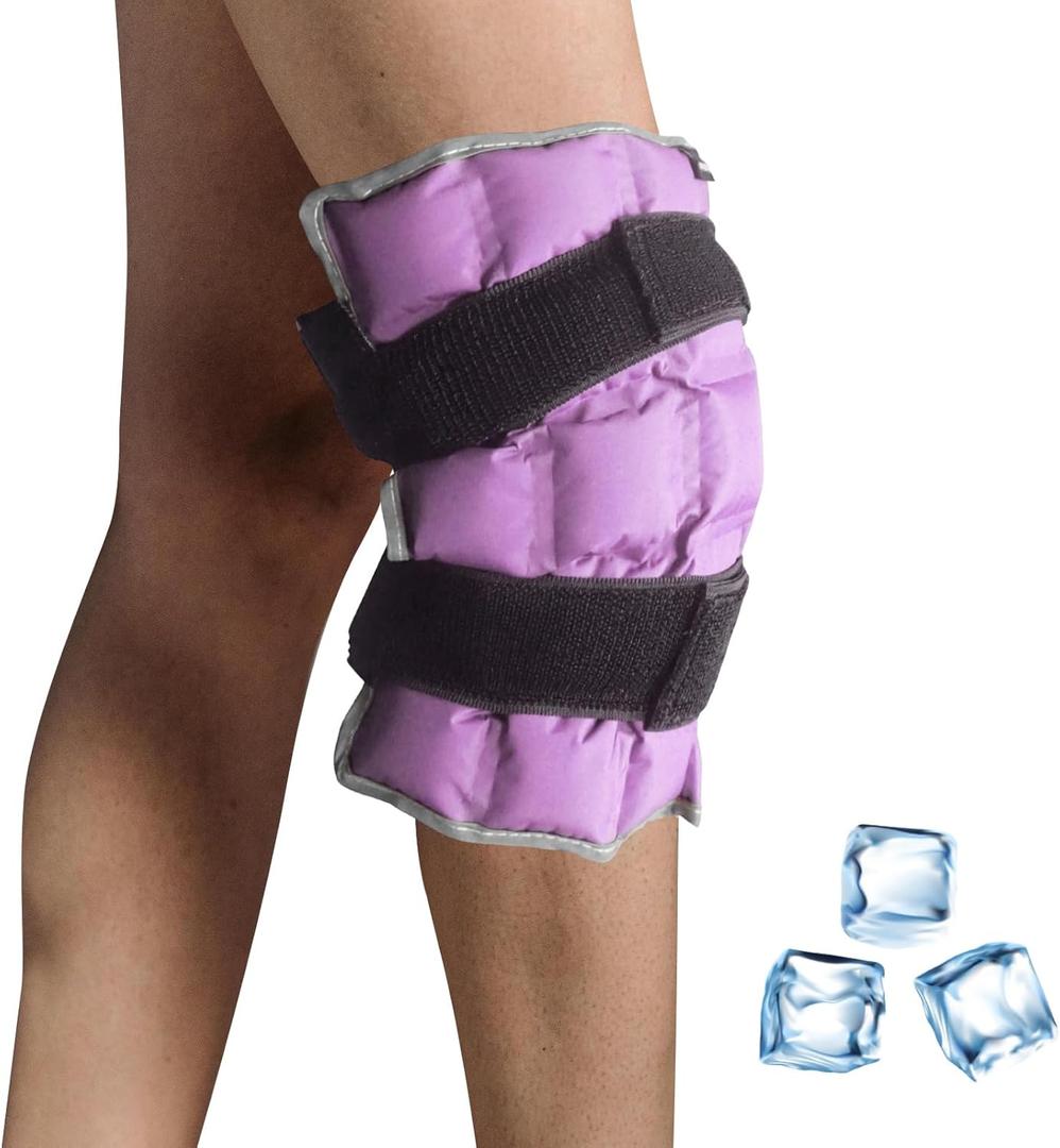 Ice Pack for Injuries Reusable with Adjustable Strap, Cold Pack Wrap Large Hot Cold Compress Pad, for Back, Shoulder, HIPS, Knee