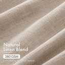 MIULEE 4 Panels Set Pinch Pleated Linen Curtains 96 Inches Long Taupe, 40"W x 96"L