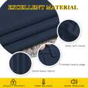 NICETOWN Room Darkening Curtains Blackout 40 inch Curtains for Kitchen, Navy Blue Grommet Solid Window Treatments Sound Reducing for Bedroom, 2 Panels, W37 x L40, 2 Panels