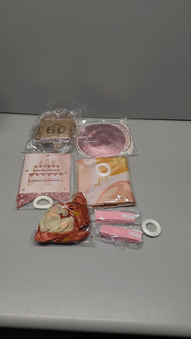 Rose Gold 60th Birthday Decorations for Women