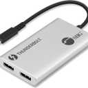 SIIG Thunderbolt 3 to Dual DisplayPort Adapter - Single 5K@60HZ - Dual 4K@60HZ - USB Type C to 2 DP 1.2 Ports for Mac & Windows - MacBook Pro/MacBook/Dell XPS/HP/Lenovo JU-TB0611-S1