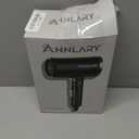 ANNLARY Hair Dryer with Comb | 1800W Blow Dryer with Diffuser for Curly Hair | Plasma Ionic Hairdryer for Frizz Control | Foldable & Protable Design for Travel | 6.5 ft ALCI Cord (Black)