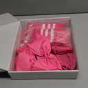 24 Pcs/8 Set Women Knee High Socks Set 8 Soccer Socks 8 Eye Black Stickers 8 Cheer Hair Bows for Cheerleading Teen Girls College Sports