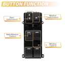 X AUTOHAUX Front Left Driver Side Power Window Switch for Honda CRV 2011-2013 No.35750T0AH01 Window Control Switch