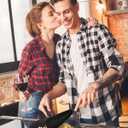 Cooking Spoon for Nonstick Cookwares, Great for Cooking and Serving Sturdy BPA-Free Matte Silicone, Wood Handle Spoon for Mixing, Scoop, and Scrape (Black & Grey, 11.4 inch)