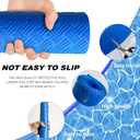 Swimming Pool Ladder Mat,Swimming Pool Step Mat with Non-Slip Texture - Blue Protective Pools Step Pad, Pool Accessories for Above Ground Stairs(36 X 24 Inch)