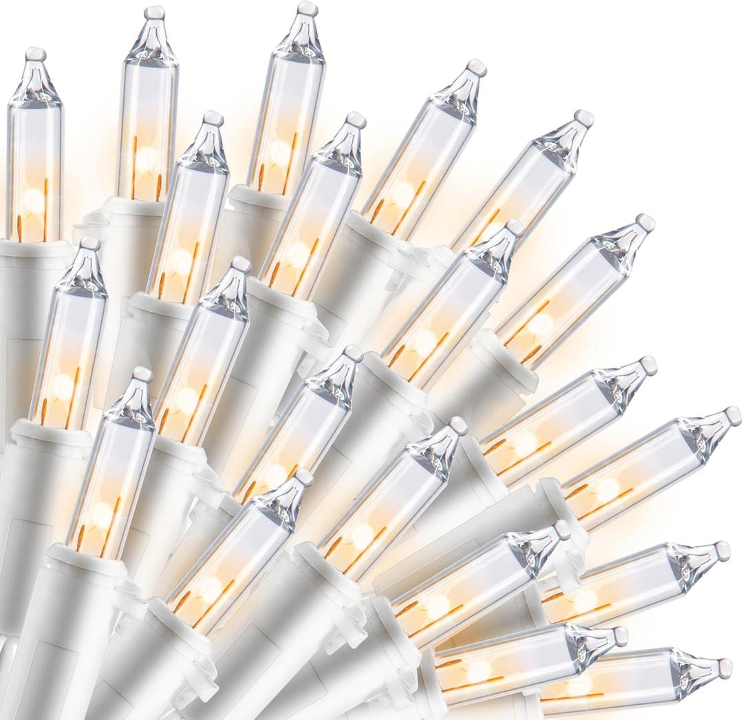 Joiedomi Christmas String Lights Indoor,300(3x100) Mini Warm Fairy Light,64.5FT Lighting Decor for Patio Dorm Classroom Bedroom Holiday Wedding Party Garland Birthday Festival,White Wire (3100ct)